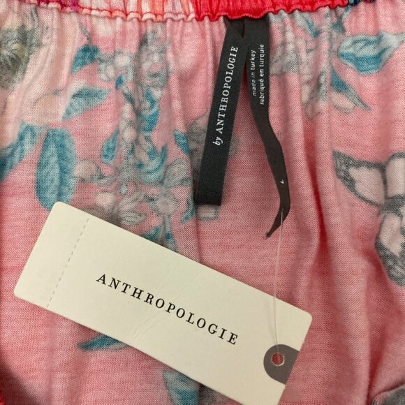 NWT Anthropologie Cascais Peasant Top Size L Pink Rose Floral Off-the-Shoulder - Picture 8 of 11